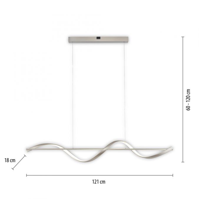 Paul Neuhaus Paul Neuhaus LED Pendelleuchte Q-SWING silber Smart Home dimmbar FB Zeitbegrenzte Promotion
