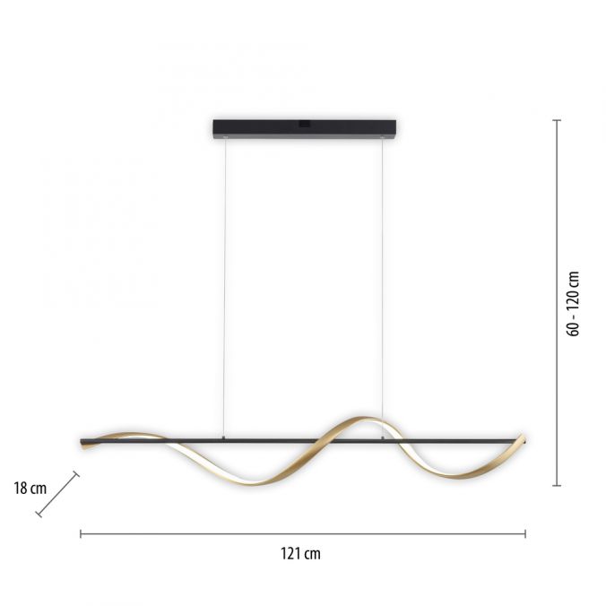 Paul Neuhaus Paul Neuhaus LED Pendelleuchte Q-SWING anthrazit messing matt Smart Home Bis zu 50% Rabatt