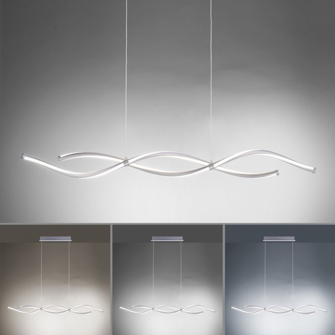 Paul Neuhaus Paul Neuhaus, Q-MALINA, LED-Pendelleuchte, Wellen Design, modern, Smart Home Bis zu 60% Rabatt