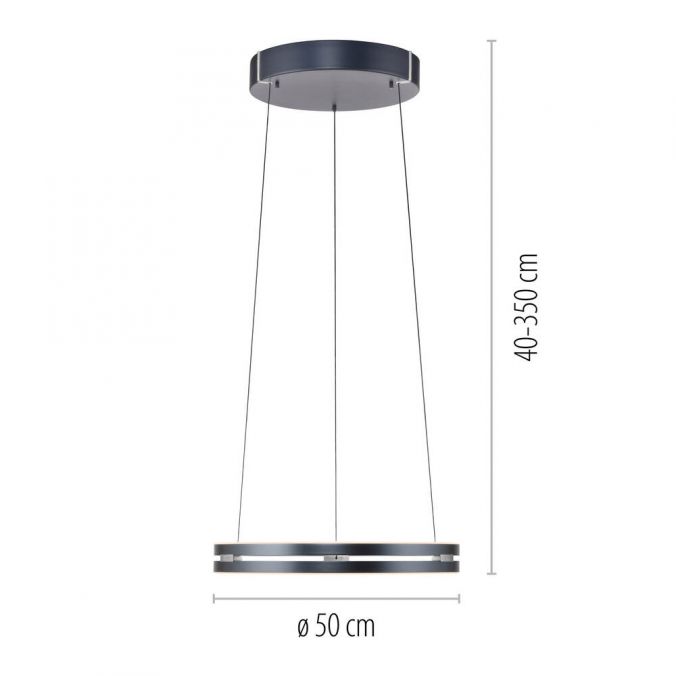 Paul Neuhaus Paul Neuhaus LED Pendelleuchte PURE E-Loop grau eloxiert e-LIFT Clearance-Verkauf