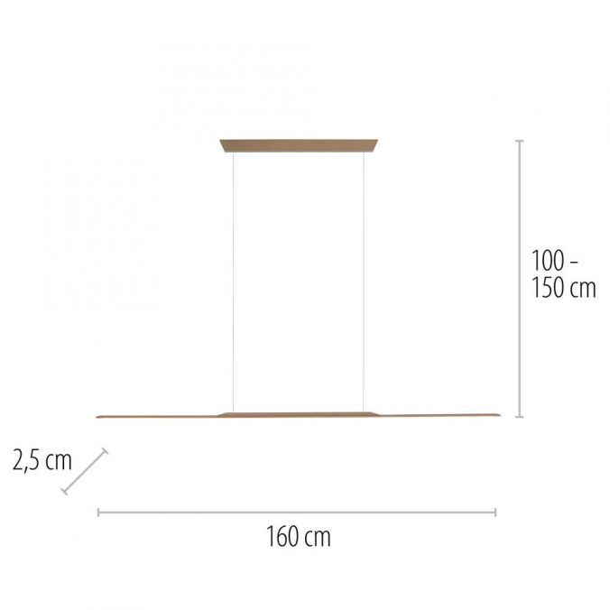 Paul Neuhaus Paul Neuhaus Pendelleuchte PURE Surface bronze 160x25 höhenverstellbar Kostenloser Versand international