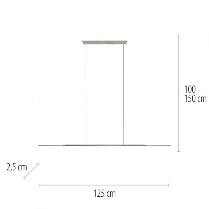 Paul Neuhaus Paul Neuhaus Pendelleuchte PURE Surface grau eloxiert 125x25 höhenverstellbar Speichern exportieren