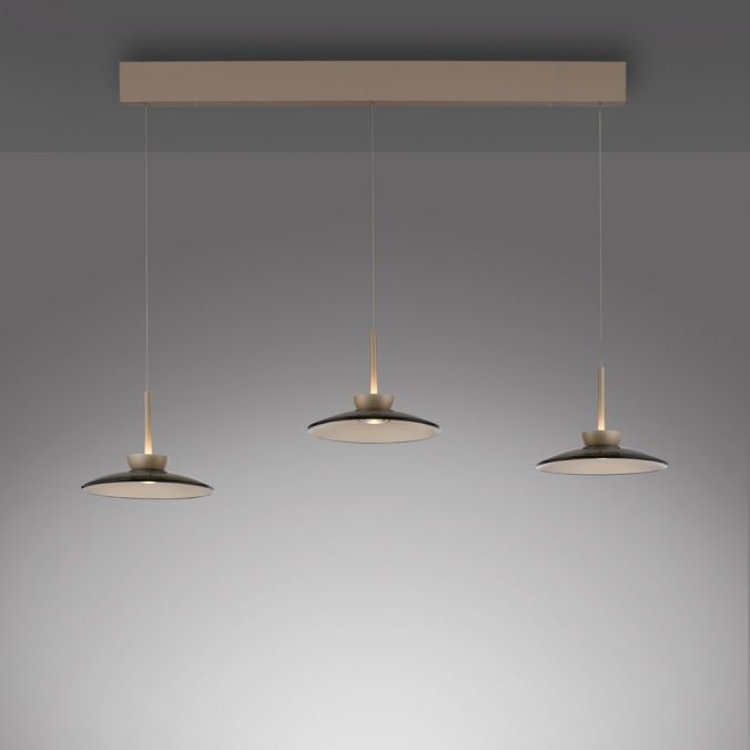 Paul Neuhaus Paul Neuhaus LED Pendelleuchte PURE Moon bronze 3 flammig Lift dimmbar Im Verkauf