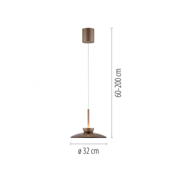 Paul Neuhaus Paul Neuhaus LED Pendelleuchte PURE Moon bronze höhenverstellbar zollfrei