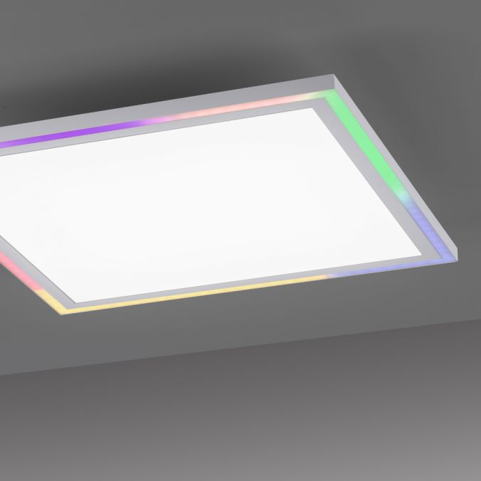 Paul Neuhaus LED Deckenleuchte 40x40 weiss flach Rainbow RGB Fernbedienung Alleskönner Rabatte dieses Monats