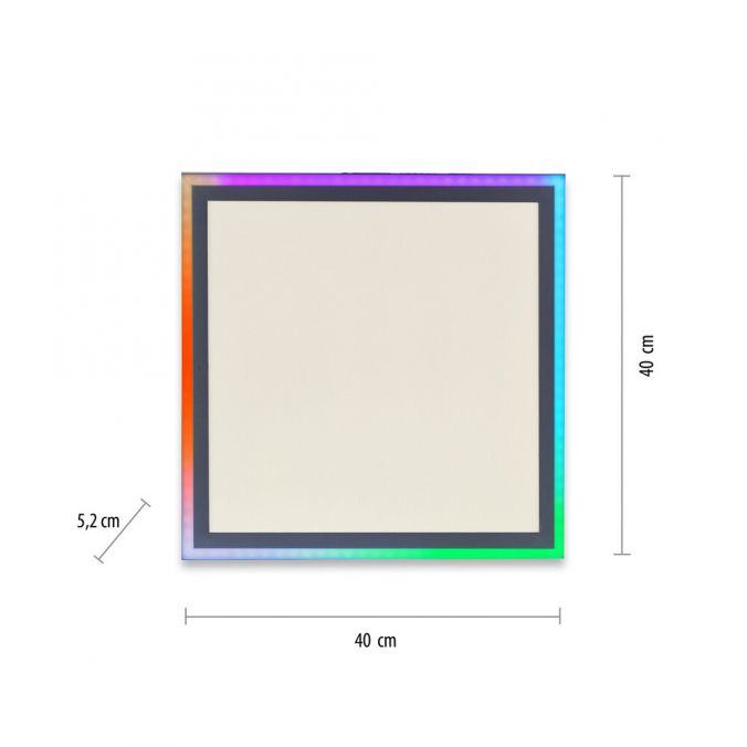 Paul Neuhaus LED Deckenleuchte 40x40 weiss flach Rainbow RGB Fernbedienung Alleskönner Rabatte dieses Monats