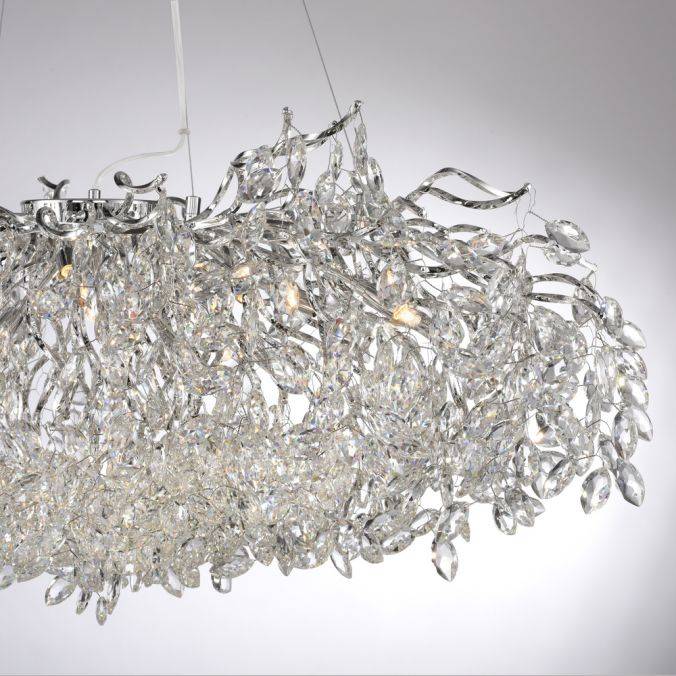 Paul Neuhaus LED Kronleuchter chrom Kristallanhänger Pendelleuchte Schlafzimmer Online