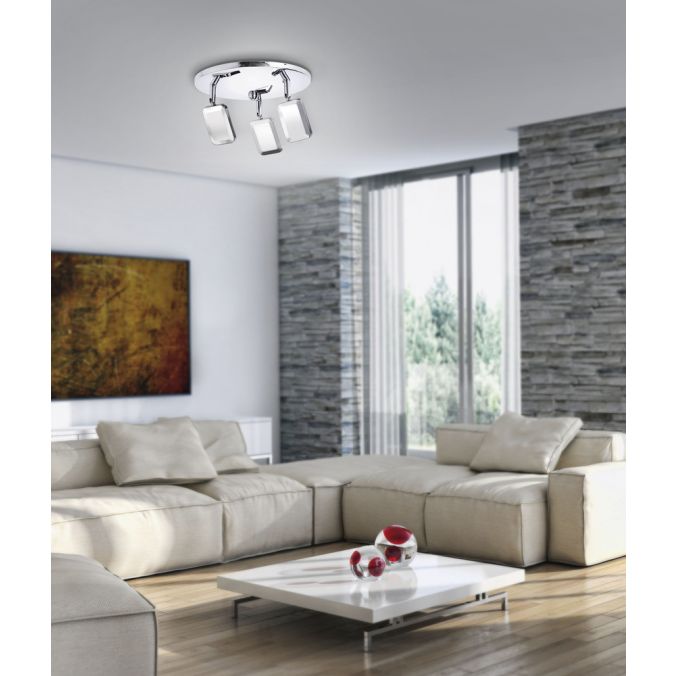 Paul Neuhaus LED-Deckenleuchte, Chrom, 3flammig, dreh und schwenkbar, Ø25cm Weihnachtsangebot