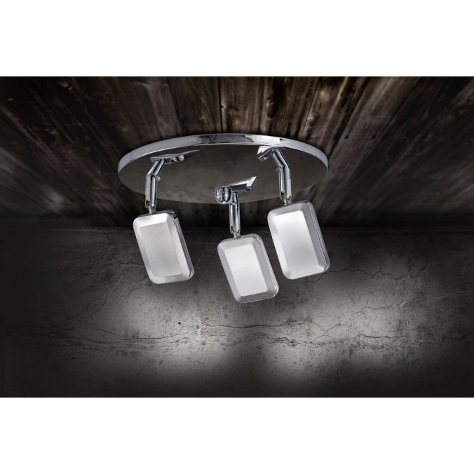 Paul Neuhaus LED-Deckenleuchte, Chrom, 3flammig, dreh und schwenkbar, Ø25cm Weihnachtsangebot