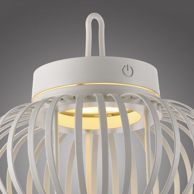 Paul Neuhaus LED Tischleuchte D=25cm weiß Akkulampe USB IP44 dimmbar per Touch Jubiläumsangebot