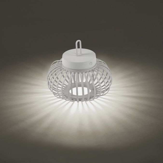 Paul Neuhaus LED Tischleuchte D=25cm weiß Akkulampe USB IP44 dimmbar per Touch Jubiläumsangebot