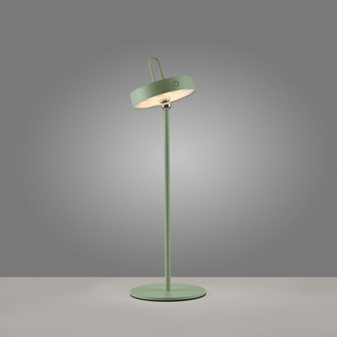 Paul Neuhaus LED Tischlampe grün Akku Touchdimmer spritzwassergeschützt USB Heißer Verkauf