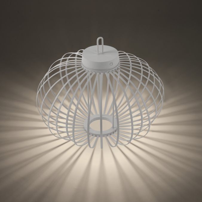 Paul Neuhaus LED Tischleuchte D=46cm weiß Akkulampe USB IP44 dimmbar per Touch Zeitlich begrenztes Angebot