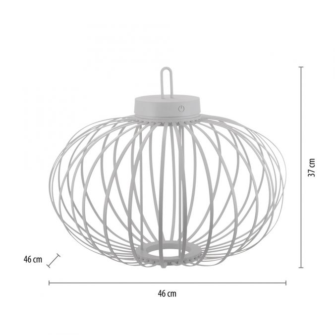 Paul Neuhaus LED Tischleuchte D=46cm weiß Akkulampe USB IP44 dimmbar per Touch Zeitlich begrenztes Angebot