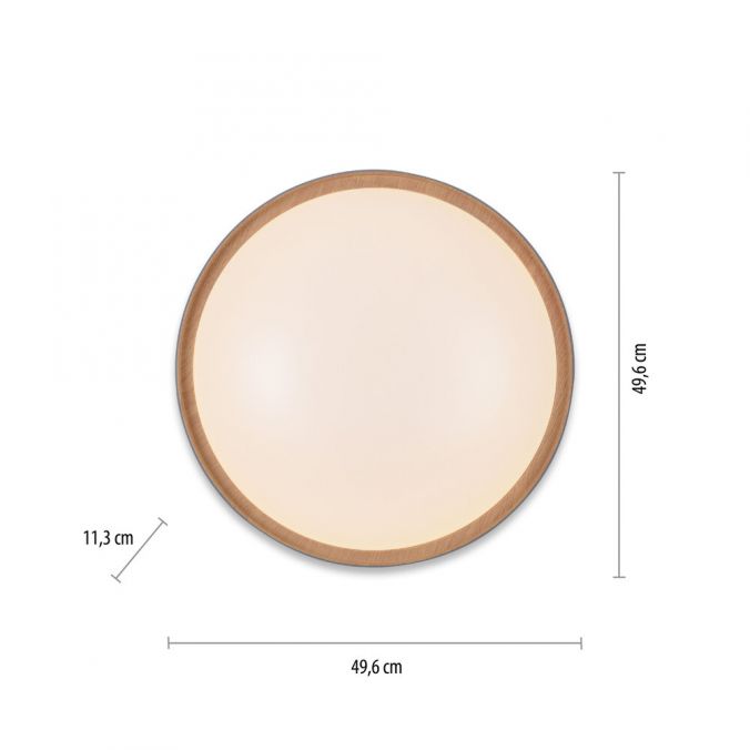 Paul Neuhaus Paul Neuhaus Q EMILIA Deckenleuchte Smart Home grau matt farbig Holzoptik dimmbar Wochenangebot