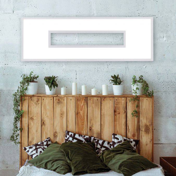 Paul Neuhaus LED Panel, 120x40 cm, Cut-Outs, dimmbar, Fernbedienung, RGB+W Kostenlose Rückgabe