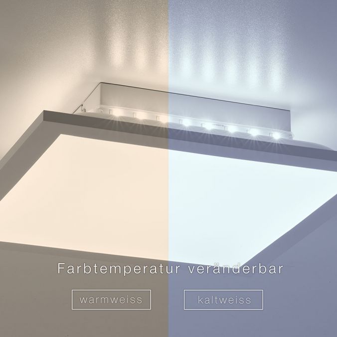 Paul Neuhaus LED-Panel, weiß, 30x30cm, dimmbar, Backlight, Fernbedienung, Farbsteuerung Begrenzte Freigabe