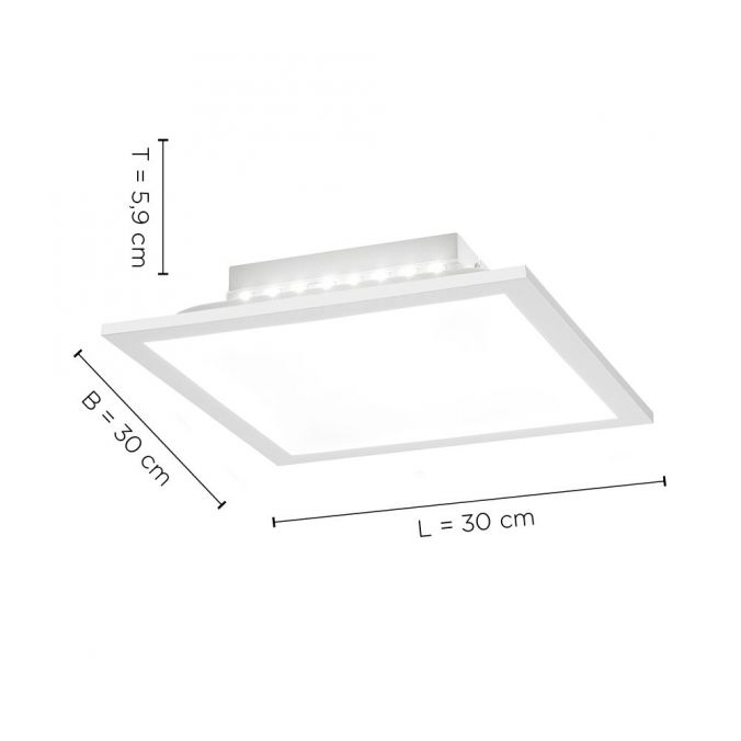Paul Neuhaus LED-Panel, weiß, 30x30cm, dimmbar, Backlight, Fernbedienung, Farbsteuerung Begrenzte Freigabe