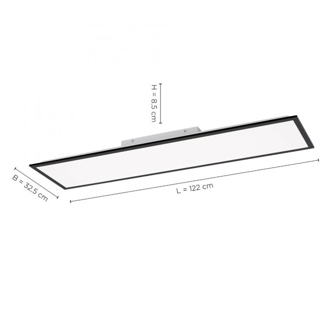 Paul Neuhaus LED Panel, Rahmen schwarz, rechteckig, CCT, Fernbedienung, dimmbar, modern JETZT KAUFEN