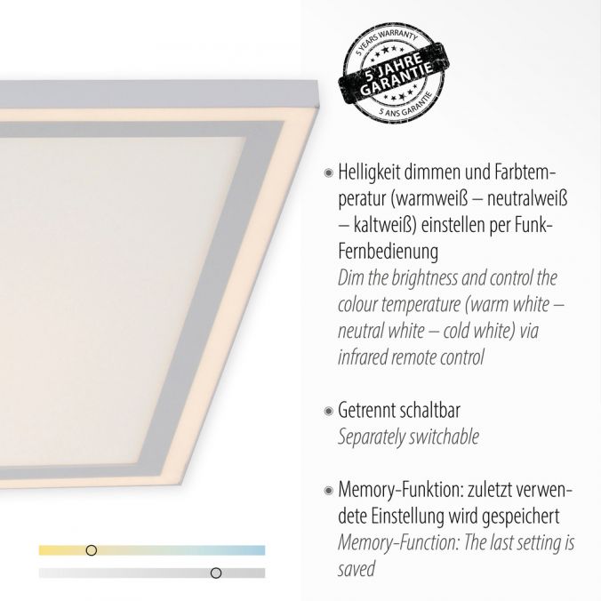 Paul Neuhaus LED Deckenleuchte weiß Fernbedienung dimmbar CCT Farbsteuerung Memory Neueste Stile