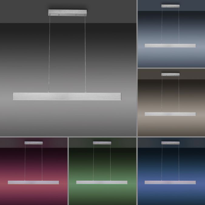 Paul Neuhaus LED Pendelleuchte silber, Fernbedienung, Medion-App smarthome Black Friday Preise