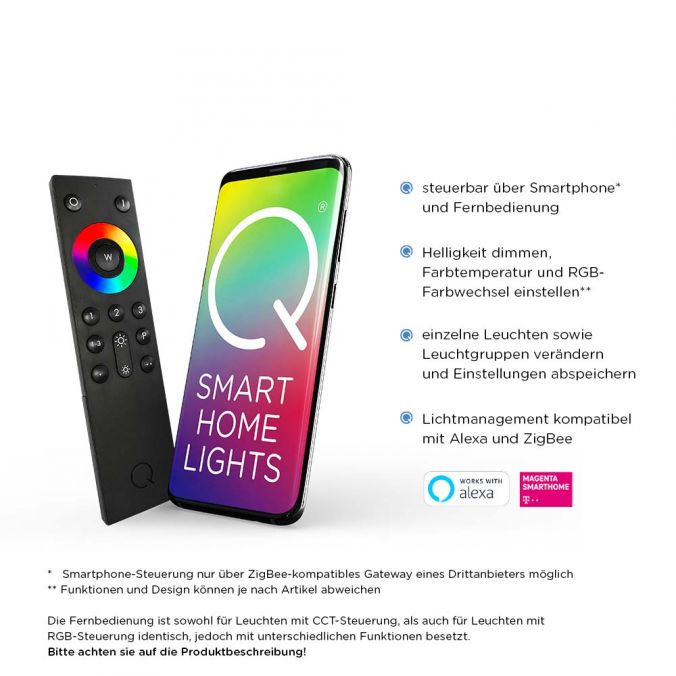 Paul Neuhaus Paul Neuhaus, Q-MIA, LED-Pendelleuchte, stahlfarbig, Smart Home, dimmbar 50% Rabatt für begrenzte Zeit