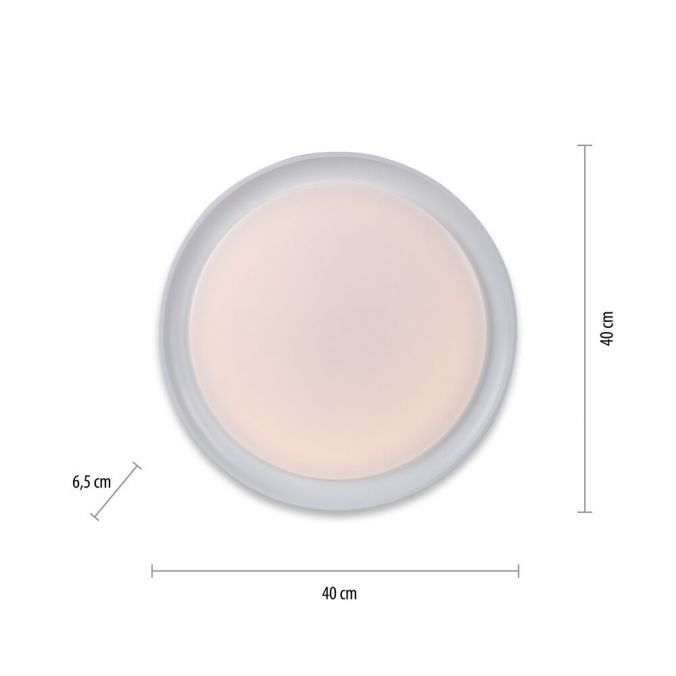 Paul Neuhaus LED Deckenleuchte flach 40x40cm rund weiß dimmbar Farbspiel CCT LED Panel Bestseller