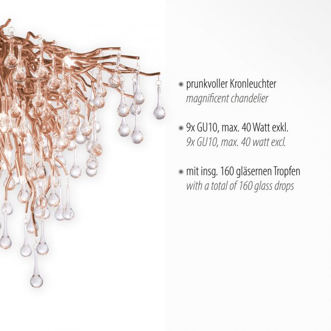 Paul Neuhaus Deckenleuchte altmessing, exkl. Leuchtmittel G9-Fassung, Kristalloptik Saisonale Angebote