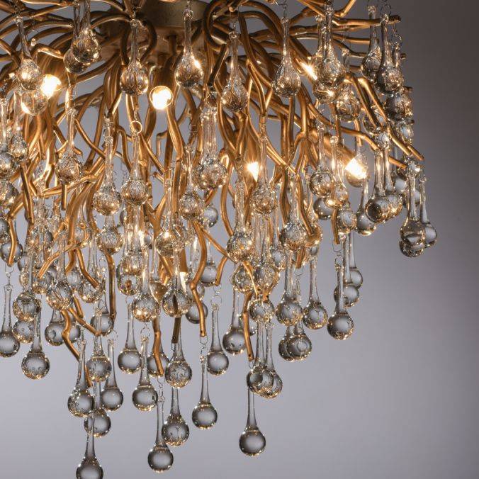 Paul Neuhaus Deckenleuchte altmessing, exkl. Leuchtmittel G9-Fassung, Kristalloptik Saisonale Angebote