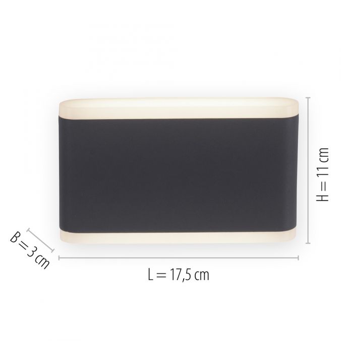 Paul Neuhaus LED Wandleuchte, Außenwandleuchte, IP65, ELSA, anthrazit VIP-Rabatte