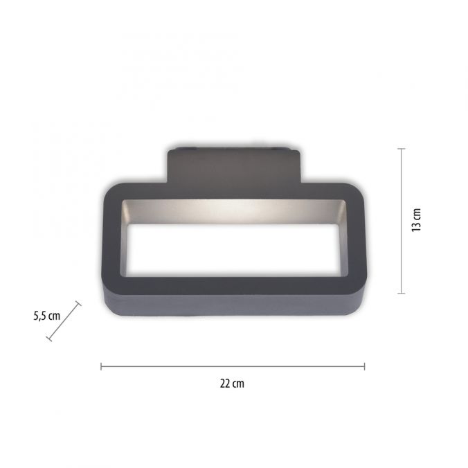 Paul Neuhaus LED-Außenwandleuchte, anthrazit, beidseitig beleuchtet, warmweiß, IP44 Letzte 2 Tage