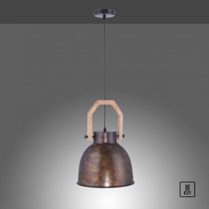 Paul Neuhaus Pendelleuchte, braun, rustikal, Industrial Stil, modern, E27 Fassung Nur für heute