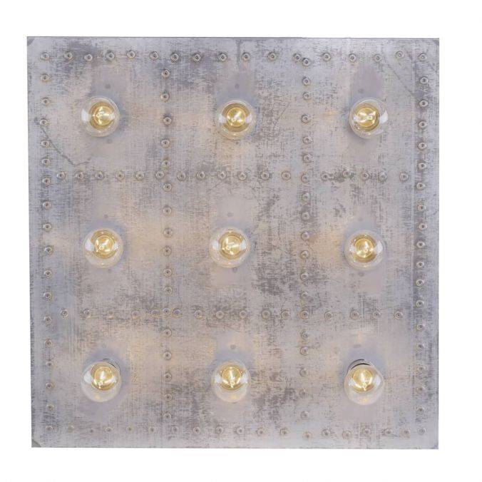 Paul Neuhaus Deckenleuchte, eisen, quadratisch, Industrial-Stil, 9-flammig, E27 Fassung Vierteljährliche Förderung