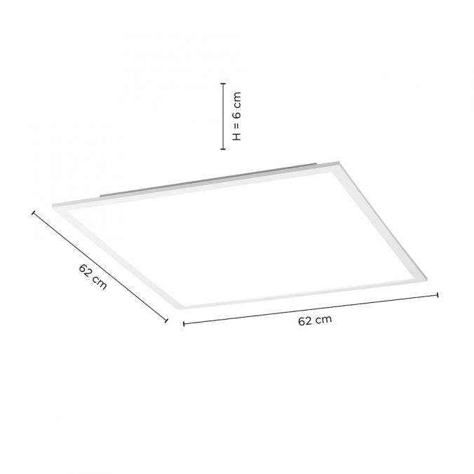 Paul Neuhaus LED-Panel, weiß, 62x62cm, neutralweißes Licht, Arbeitsplatz, Büroleuchte Nur noch ein Tag übrig