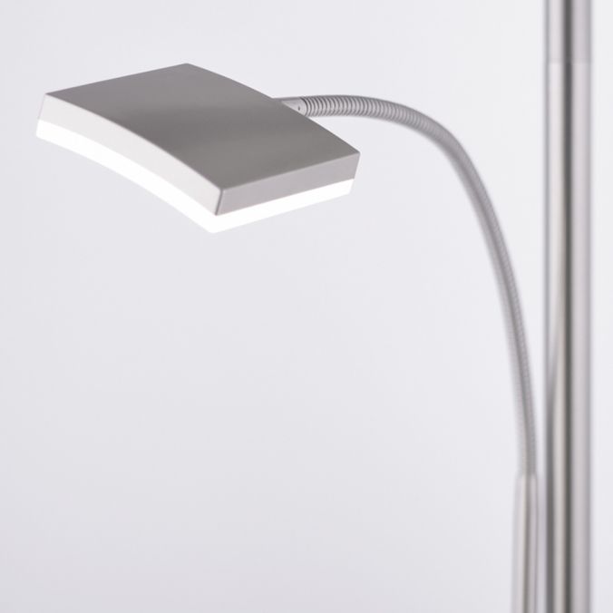 Paul Neuhaus LED-Deckenfluter, stahlfarbig, Lesearm, dimmbar, inkl. Touchschalter Super Rabatt