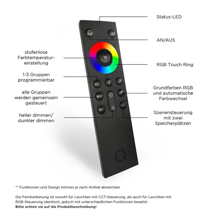 Paul Neuhaus Paul Neuhaus, Q-LENNY, Außenleuchte, Ø36,4cm, Silber, Opalweiß, RGB+W Fabrikladen