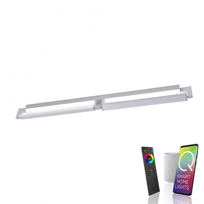 Paul Neuhaus Paul Neuhaus, Q-MATTEO, LED-Deckenleuchte, alu, Wandleuchte, Smart Home