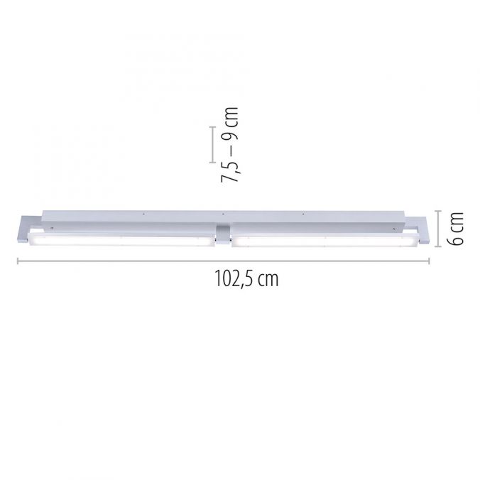 Paul Neuhaus Paul Neuhaus, Q-MATTEO, LED-Deckenleuchte, alu, Wandleuchte, Smart Home Im Verkauf