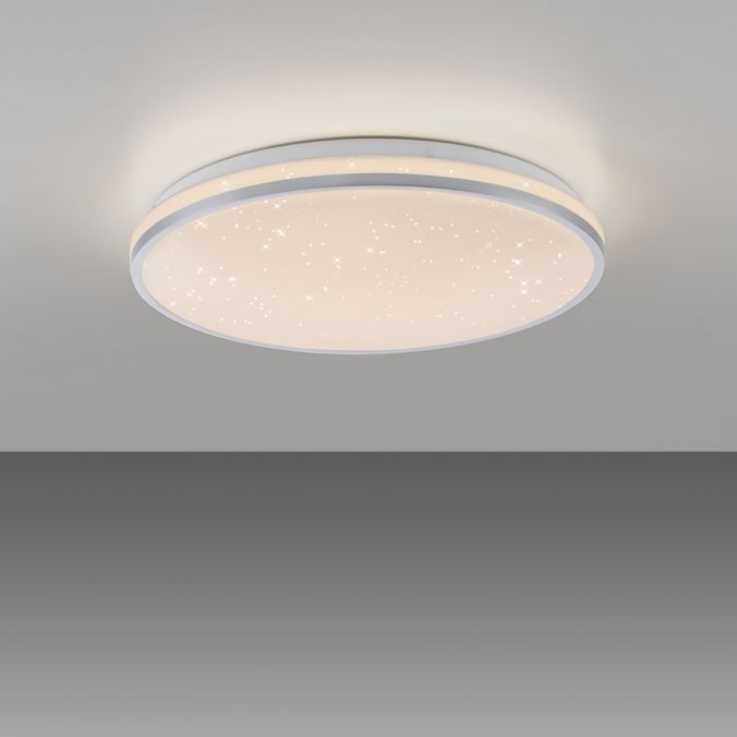 Paul Neuhaus LED Deckenleuchte D=38cm silber Sternenhimmeloptik dimmbar Verkauf