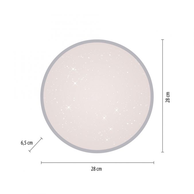 Paul Neuhaus LED Deckenleuchte D=28cm silber Sternenhimmeloptik dimmbar Angebote