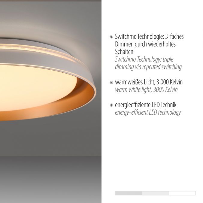 Paul Neuhaus LED Deckenleuchte messing matt dimmbar per Stwitchmo Memoryfunktion Hotsell