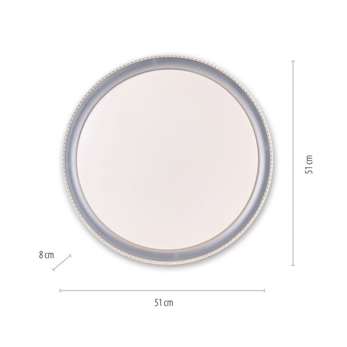 Paul Neuhaus LED Deckenleuchte, silber, rund, dimmbar, warmweiß, 3000K im Angebot