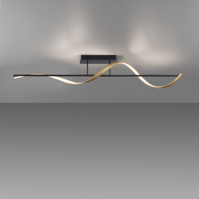 Paul Neuhaus Paul Neuhaus LED Deckenleuchte Q-SWING anthrazit mit messing matt Smarthome Fabrik Onlineshop