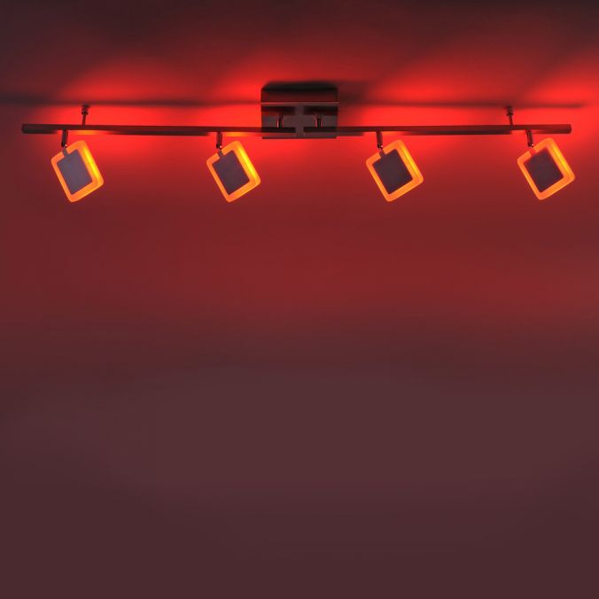 Paul Neuhaus Paul Neuhaus, Q-VIDAL, LED-Deckenleuchte, 4-flg, silber, Smart Home (Auslauf) Fabrikpreis