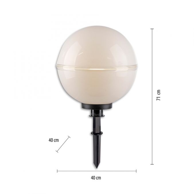 Paul Neuhaus LED Kugelleuchte 2er Set 40x40x71cm weiß mit Kabel und Spieß Außenlampe Exklusivangebot