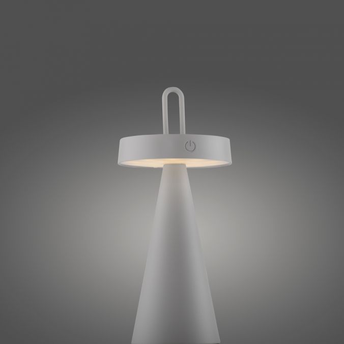 Paul Neuhaus LED Tischleuchte Akku greige dimmbar per Touch IP44 Innen-Außenleuchte Preisnachlass