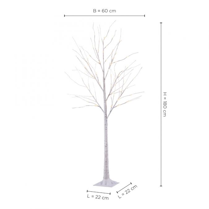 Paul Neuhaus LED Baum, weiß, Birkenoptik, spritzwassergeschützt, modern, warmweiß Osterangebot