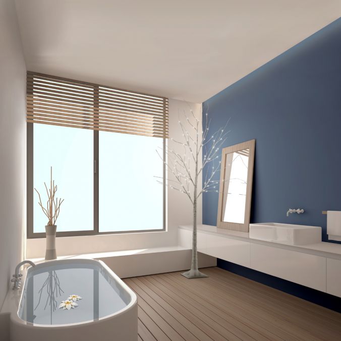 Paul Neuhaus LED Baum, weiß, Birkenoptik, spritzwassergeschützt, modern, warmweiß Osterangebot