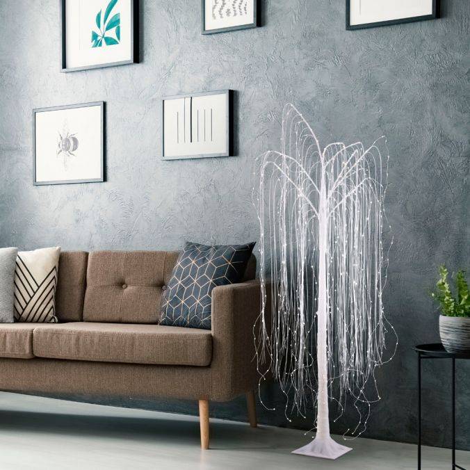 Paul Neuhaus LED Baum, weiß, Weidenoptik, warmweißes Licht, spritzwassergeschützt Vatertagsangebot