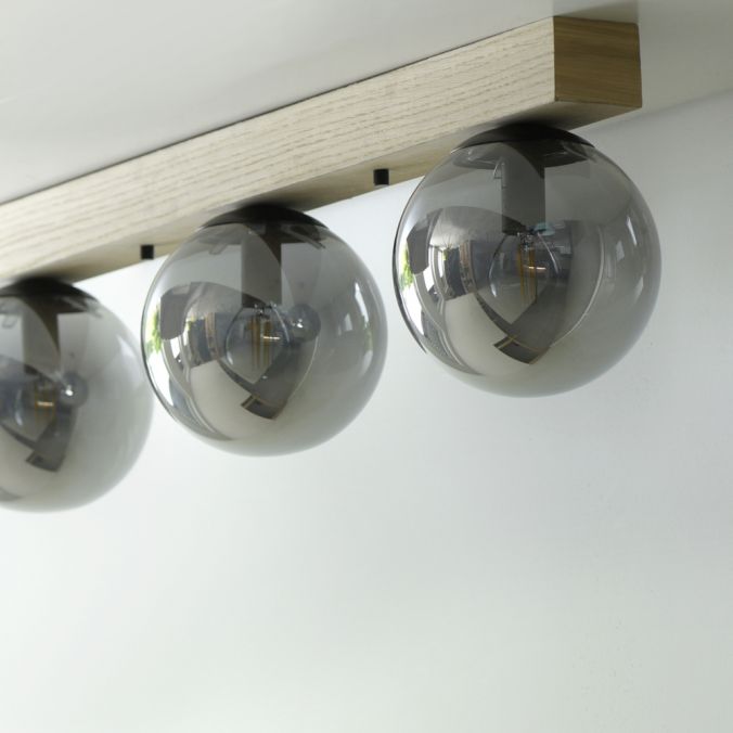 Paul Neuhaus LED Deckenleuchte 3 flammig Holz rauchfarben nachhaltig IP20 Letzter Tag